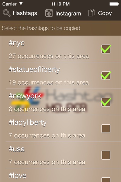 Hashtag Helper Screenshot NY